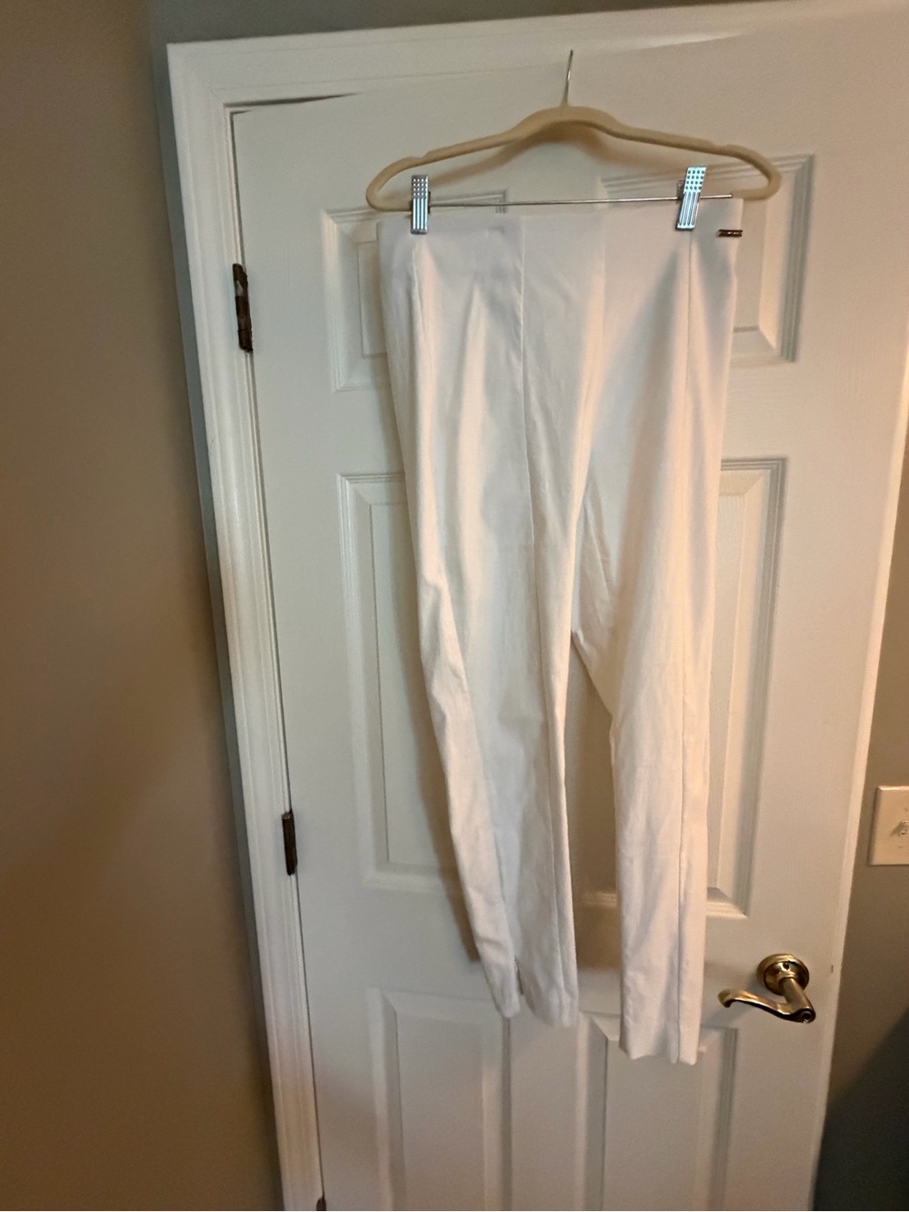 White Womens Stretch Pants